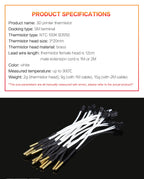 3DSWAY 3D Printer Parts HT-NTC 100K ohm B3950 Thermistor Cartridge Sensor with SM Plug High Temperature for E3D V6 PT100 Hotend