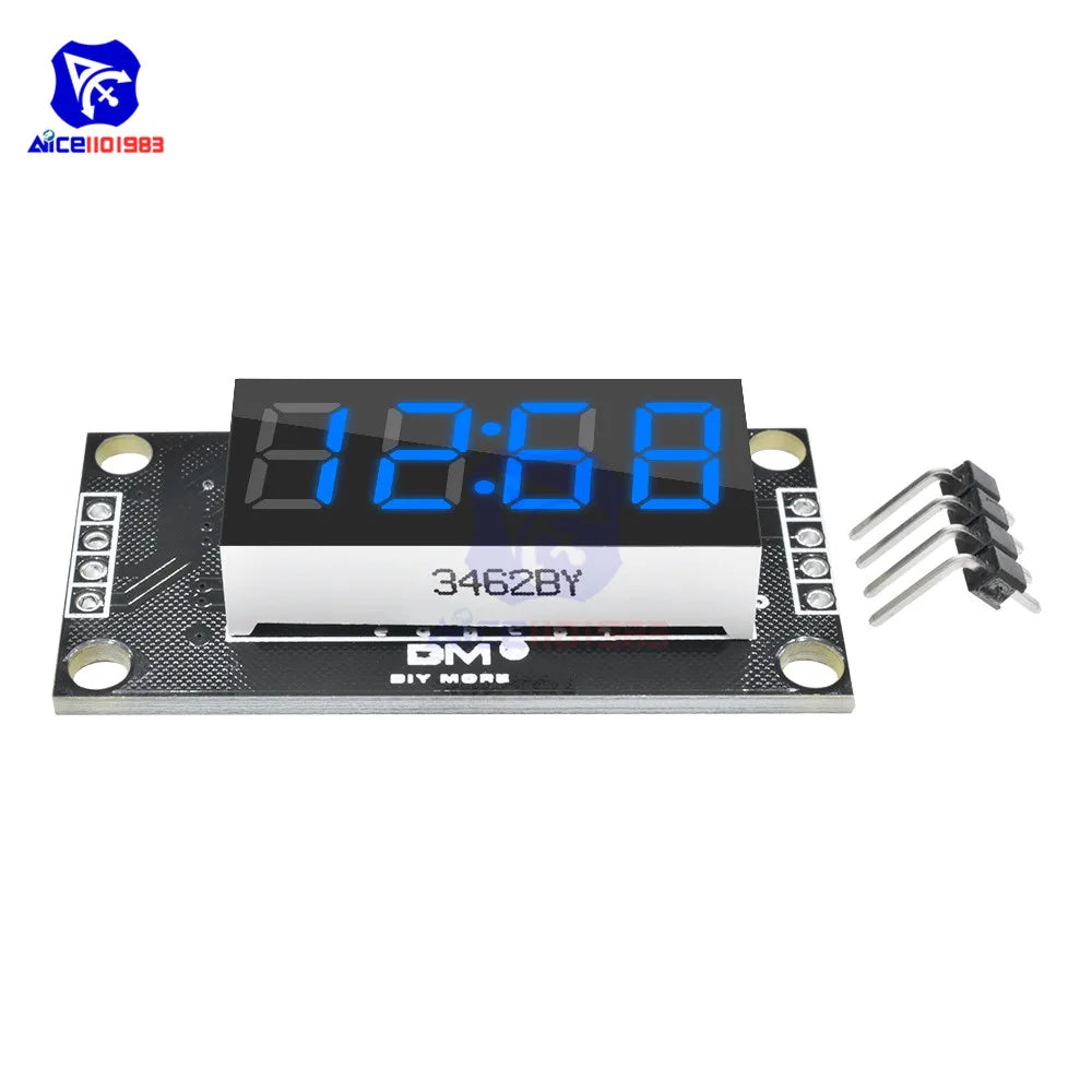 TM1637 0.36" 4 Bit Digital Tube LED Display 7 Segments Clock Module Red Green Blue Yellow White LED Board with Pin for Arduino
