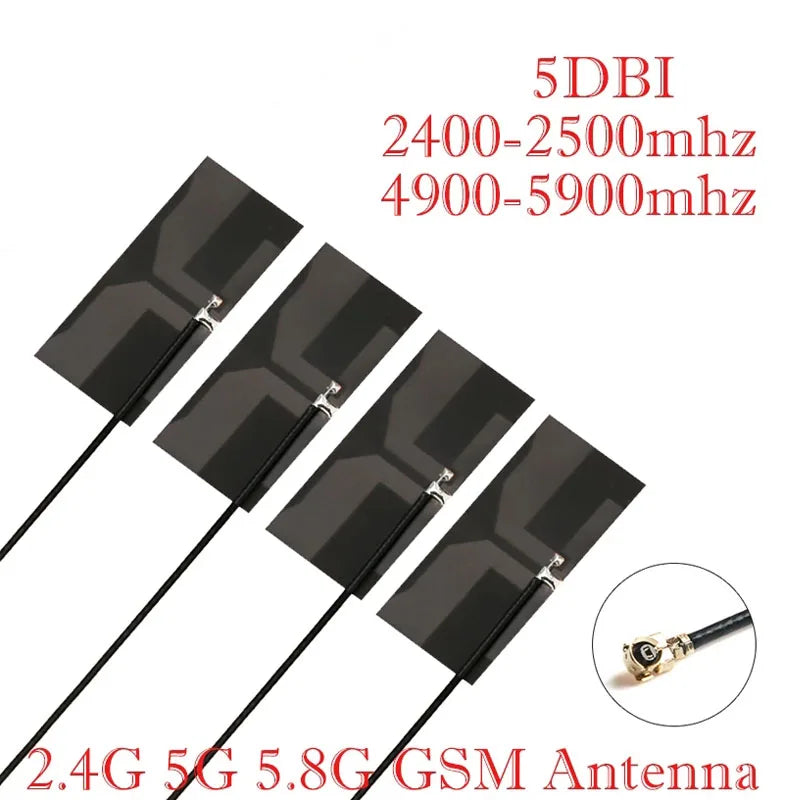 5PCS 2.4Ghz 4G 5G WIFI Internal Antenna FPC PCB 5dBi 8dBi IPX Connector Solder Omni Buletooth Antenna 3dBi IEEE b/g/n WLAN