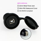 ELEWIND 22mm USB Connector Socket Economy Cheaper Plastic Type USB2.0 Socket Female B to Female A