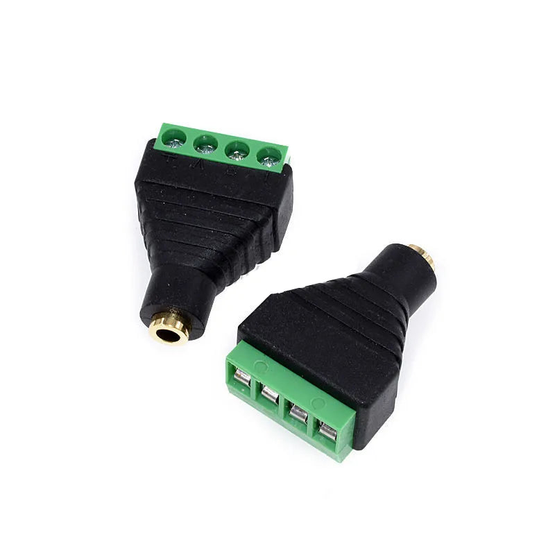 Earphone Audio Jack 3.5mm Connector Stereo Adapter 3.5mm RCA Audio Mono Channel Plug to Screw Terminal Audio Mono Channel Plug