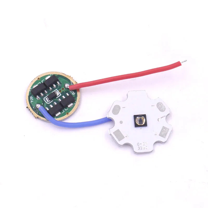 IR 850nm 940nm 5W LED Emitter SFH 4715AS SFH 4725AS Aluminum Plate 17mm 4*AMC7135 1400mAh 1-Mode Driver Board Set