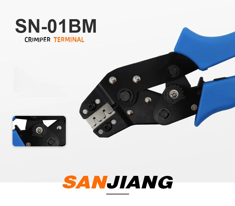 SN-01BM Crimping plier Kit Ratcheting Crimper Tool set with 460pcs 2.54mm JST-XH Connectors for AWG 28-20(0.08-0.5mm²)