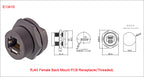RJ45 CAT5E CAT6A Shield Waterproof RJ45 Ethernet IP67 Connector PCB Panel Mount With Pigtail Cable Outdoor Connector L = 0.3M