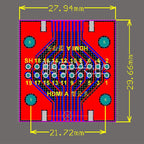 1pcs A-M HDMI Male To Female Test Board MINI Connector with Board PCB 2.54mm Pitch 19/20pin DP HD A Female To Male Adapter Board