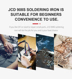 JCD 220V 80W LCD Electric Soldering Iron 908S Adjustable Temperature Soldering Iron with Quality Soldering Iron Tips and Kits