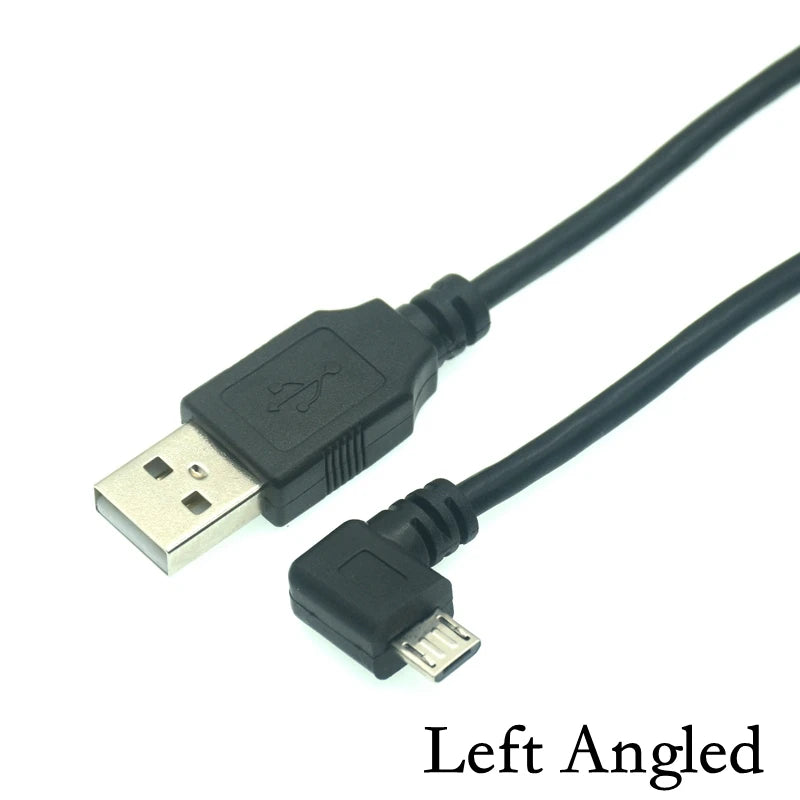 5M 3M 90 Degree Up Down Left Right Angled USB Micro USB Male To USB Male Data Fast Charging Connector Short Cable Cord 25CM-5M