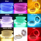 DC12V LED Strip 5050 5054 2835 120 240LEDs/M High Bright White Red Blue Pink Yellow RGB Flexible Ribbon Tape Light Lamp 5m