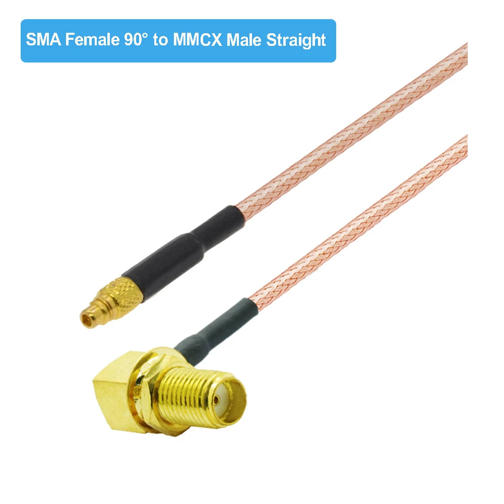 10PCS SMA Female Jack Bulkhead to MMCX Male Straight PLUG RG316 Pigtail RF Coaxial Cable MMCX to SMA Adapter Extension Cable
