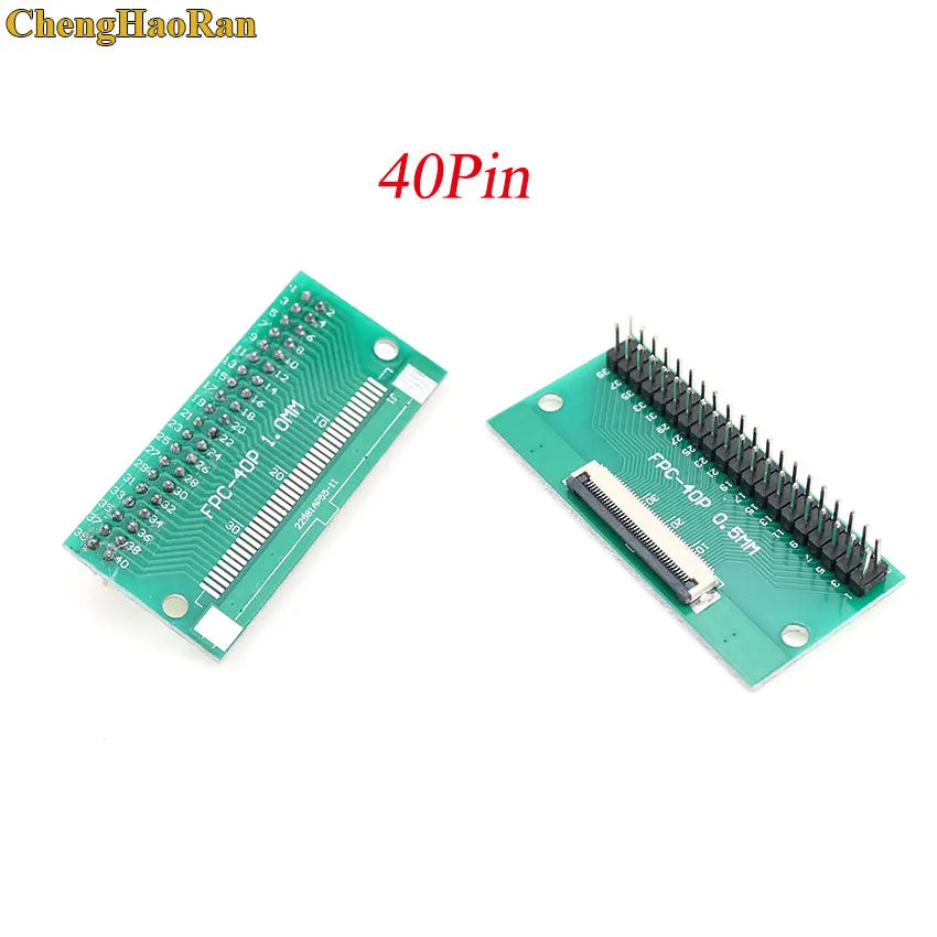 1pcs 4P-- 50P 0.5mm Pitch Connector SMT Adapter to 2.54mm 1.00 Inch Hole FPC FFC Cable Welded Board + Double Row Straight Pin