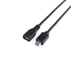 1pcs Micro USB 2.0 Female Jack Android Interface 4 Core 2 Core Male Female Power Data Charge Cable Cord Connector 30CM Cable