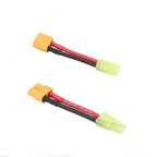 2Pcs XT60 Male Female to Deans Mini Tamiya XT30 EC3 MPX Tamiya Male Female Connector Adapter with 14awg 4cm Wire for RC Battery
