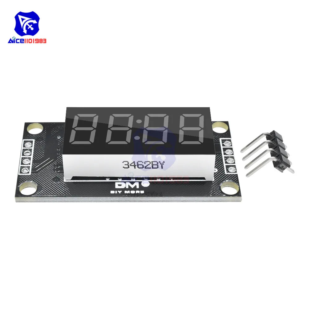 TM1637 0.36" 4 Bit Digital Tube LED Display 7 Segments Clock Module Red Green Blue Yellow White LED Board with Pin for Arduino