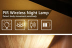 Auto ON/OFF LED Smart Night Lamp Under Cabinet Light PIR Motion Sensor Kitchen Bedroom Light for Night Cupboard Closet Stairs