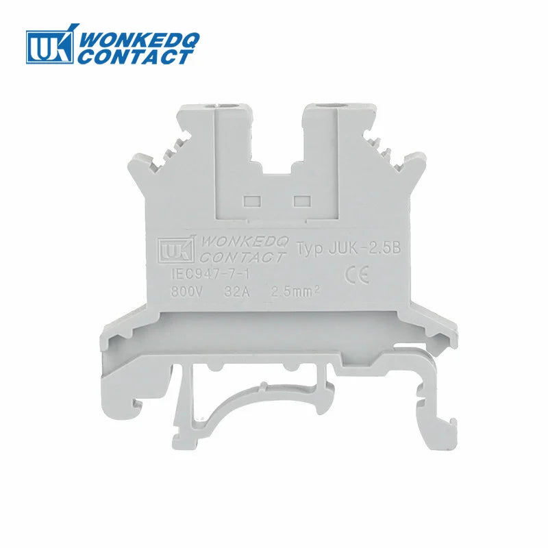 10Pcs UK 2.5 Terminal Block UK2.5B Screw Connection Connect Strip 2.5B 2.5mm² Cable Electrical Din Rail Wire Connector
