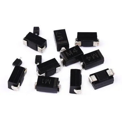 50PCS M1 M2 M4 M7F A7 SMA Rectifier Diode 1A SMD 1N4001 4002 4004 4007 SS310 RS1M RS2M ES1D ES1J US1M Schottky Diodes DO-214AC