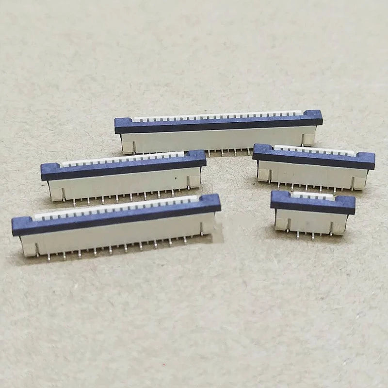 10pcs FFC FPC Socket 1.0mm 4/6/8/10/12/14/16/20/24/30 Pin Vertical Type Ribbon Flat Connector