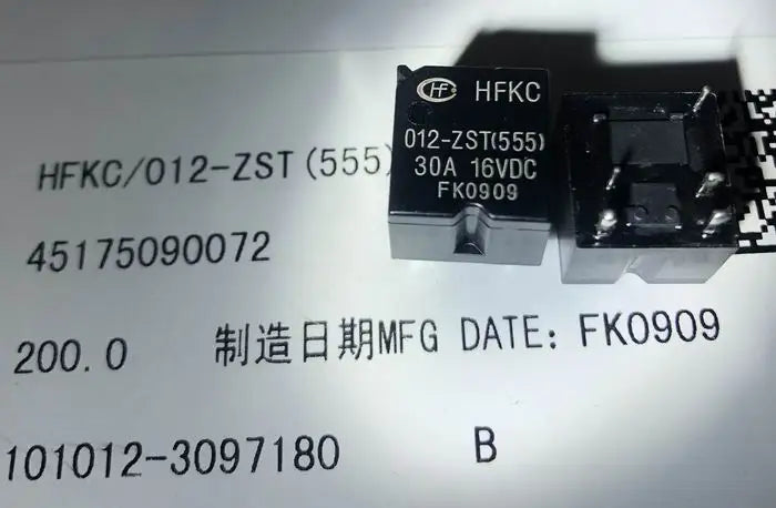 New HFKC 012-ZST/(170)/(555) ;HFKC 024-ZST ; (KCC-12V/24V-30A) Relay 5pins