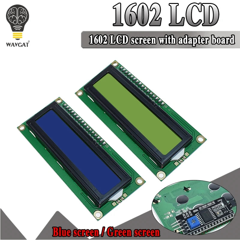 LCD1602 LCD Module Blue Screen IIC/I2C 1602 for Arduino 1602 LCD UNO R3 Mega2560 Green Screen