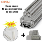 50pcs / box UKk3 DIN rail universal class PCB Terminal blocks double-deck