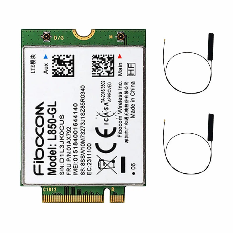 Fibocom L850-GL Card 01AX792 4G LTE Wireless Module For ThinkPad X395 X1 Carbon Gen6 X280 T580 T480s L480 X1 Yoga Gen 3   L580