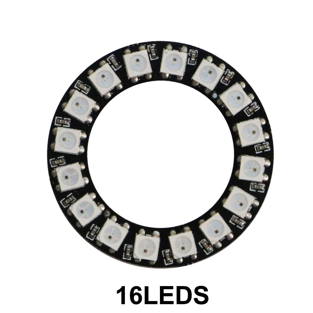 WS2812B 8/16/24/35/45 Leds Pixel Ring Addressable Led Modules WS2812 IC RGB Full Color Round Led Circle DC5V