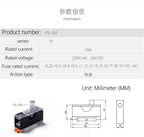 FS-101 Din Rail Mount Single Pole 6X30mm 10A Fuse Holder Glass Fuse Tube Fuse Casing Fuse socket with indicator light FuseHolder