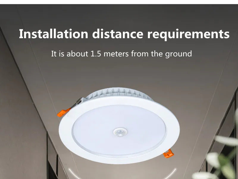 LED Downlight Smart Infrared Induction LED Ceiling Spot light 3W 5W 9W 18W 20W 220V Motion Sensor Recessed Round LED Panel Light