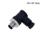 PG7 Sensor Connector IP67 3 4 5 Pin Male/Female High Quality Connector Waterproof Plug Screw Straight/Right Angle M12 Plug
