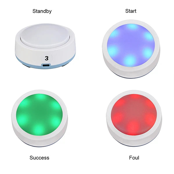 Retekess TM101 Quiz Answer Game Buzzer System 3 Answer Mode 4 Color State for Classroom Competition Game Show Family Party Games