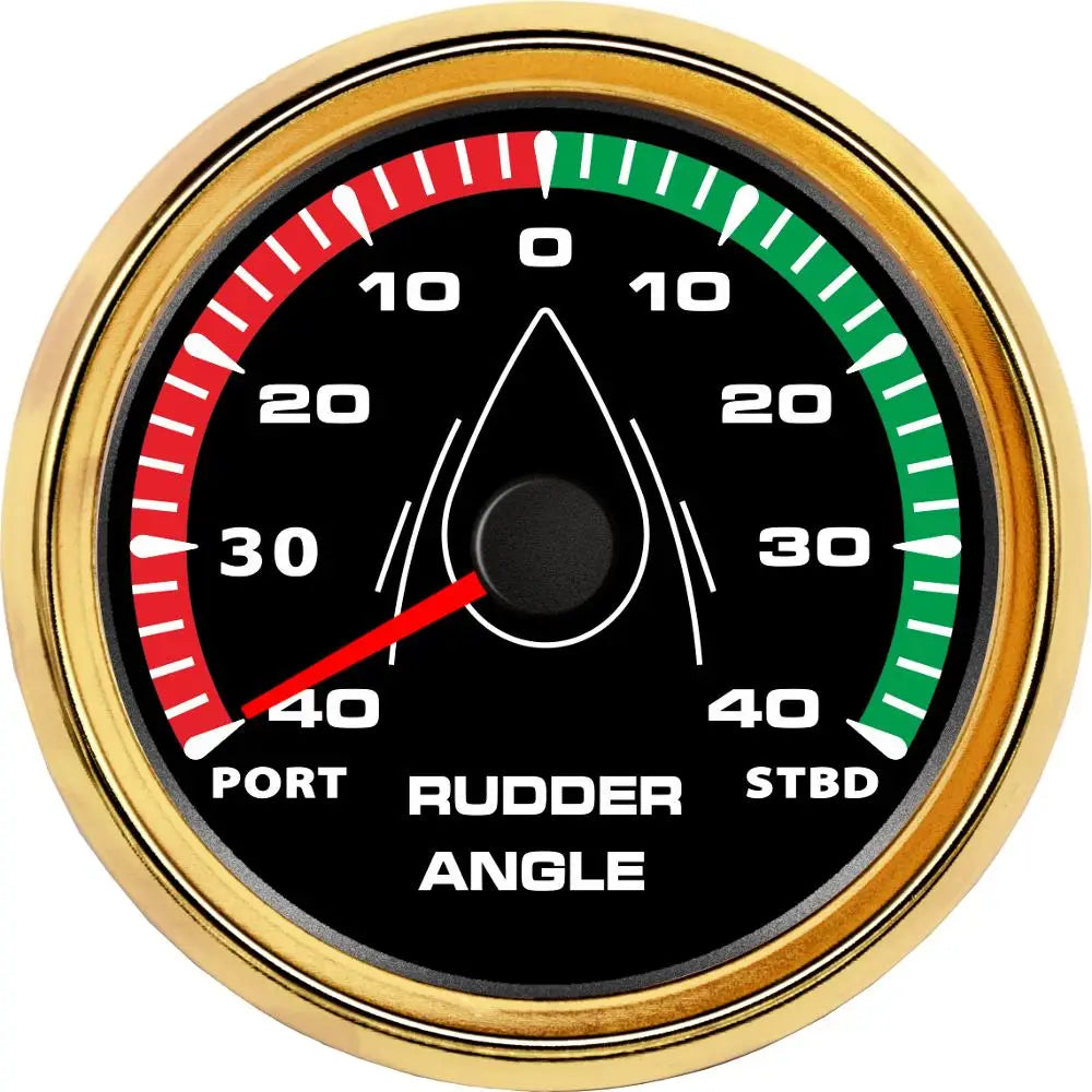 12V/24V STBD PORT Rudder Angle Meter 85mm Rudder Angle Indicator with 0-190 ohm Rudder Angle Sensor 7 Color Backlight Customized
