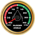 12V/24V STBD PORT Rudder Angle Meter 85mm Rudder Angle Indicator with 0-190 ohm Rudder Angle Sensor 7 Color Backlight Customized