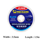 5pcs/lot MECHANIC Desoldering Braid 1.0/1.5/2.0/2.5/3.0/3.5/4.0mm 1.5M Length Welding Solder Remover Wick Wire BGA Repair Tools