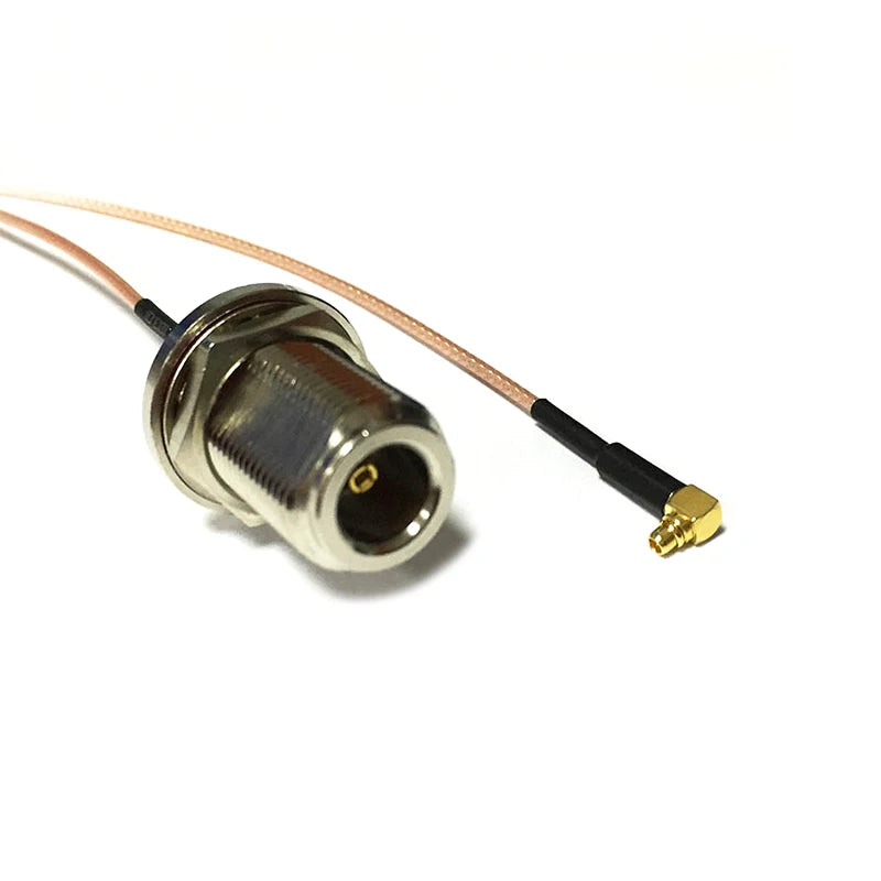 N Type Female Bulkhead To MMCX Male Right Angle Pigtail Cable RG316 RG174 RG178 15cm/30cm/50cm/100cm For Wifi Router