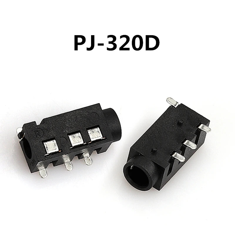 5PCS 3.5MM Headphone Jack Audio Video Female Dual Channel Stereo Jack Socket Stereo Solder Panel Mount PJ313 PJ320 PJ325 PJ326