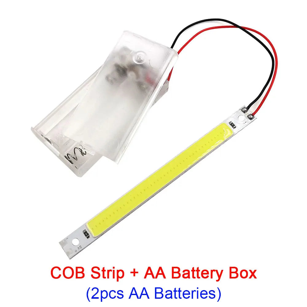 Dropshipping 120x10mm 3V 5V LED Bulb COB Strip Chip On Board  Warm Cold White Blue Red Green 5W LED Lights for COB Work Lamps