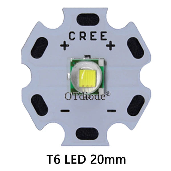 5050 XMLL LED T6 10W White Light with 20mm star pcb+ 3.7V 5modes led Driver +T6 10degree led Lens with Base Holder kit