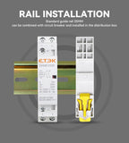 ETEK Household Modular  AC Contactor 220v Single Phase 2p 2no 2nc 1no 1nc 25A 20A 16A For Automation EKMF