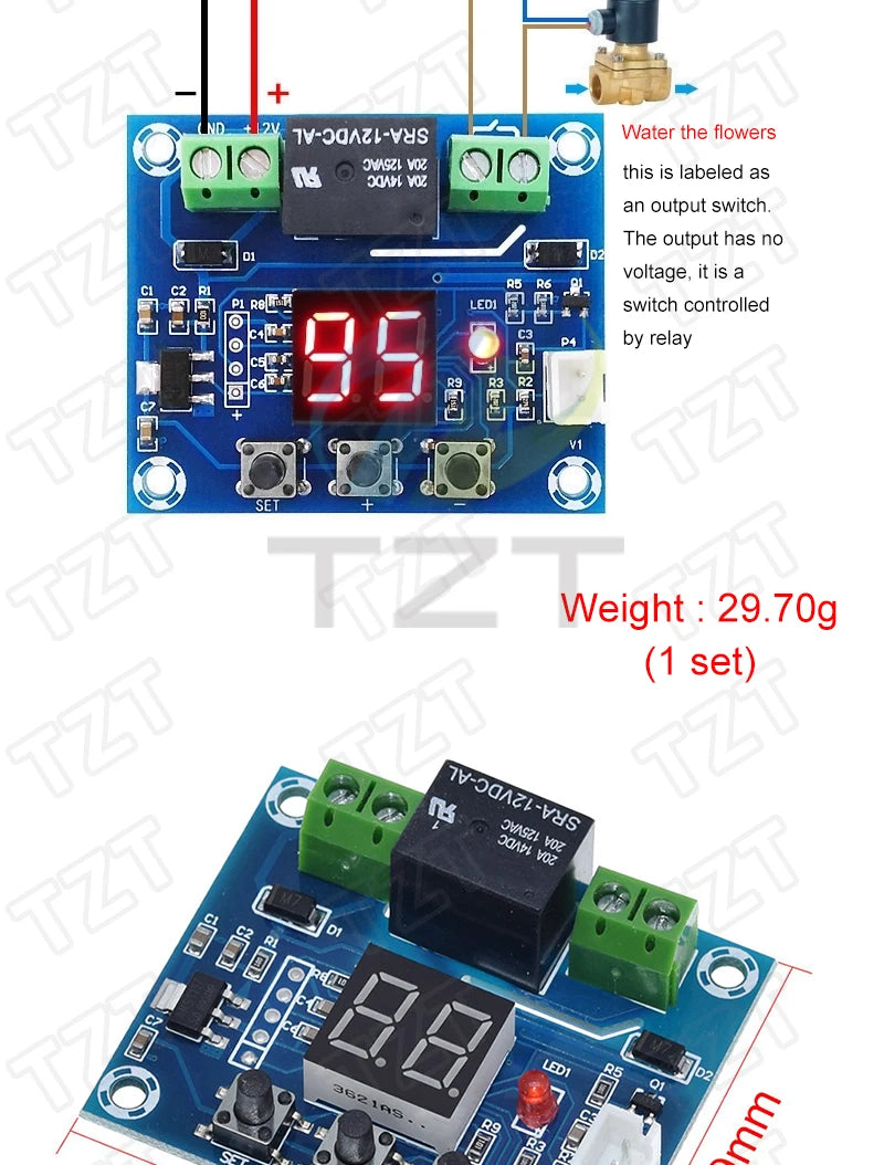 Capacitive Soil Moisture Sensors Module / Soil Humidity Digital Display Relay Control Module Automatic Watering TZT For Arduino