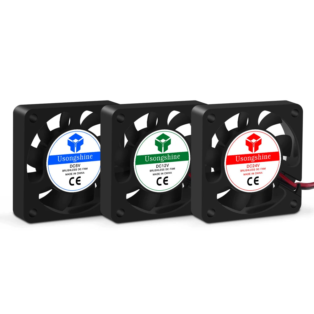 5015/5010/4020/4010/3010 5V/12V/24V Cooling Turbo Fan Brushless 2Pin For 3D Printer Extruder DC Cooler Blower Part Plastic Fans