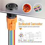 LANBOO LB16A Device Button Switch Chrome Plating/Aluminum Oxide Black/Optional 1NO1NC/5 Pin Latching/Momentary Optional