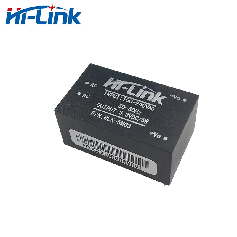15pcs Free Shipping HLK-5M05 5M03 5M12 5M09 5M24 5W AC DC Buck Step Down Isolated Power Supply Module 220V to 5V/3.3V/12V/9V/24V