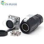 XHP20, IP67 2 3 4 5 67 8 9 10 12-Pin Waterproof Electrical Connector, 20mm Aviation Square Panel Mounting Male Plug