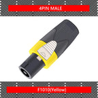 10PCS Speaker Powercon connector NL4FX Speakon 4 Pole Plug Male Professional audio power plug Red&Blue
