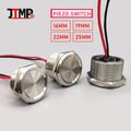 Stainless Steel Waterproof Piezo Touch Switches 16mm 19mm 22mm 25mm Normal Open Capacitive Momentary Push Button