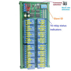 16-Channel 12V 10A DIN Rail Box PLC Expansion Board RS485 Modbus RTU Relay Module
