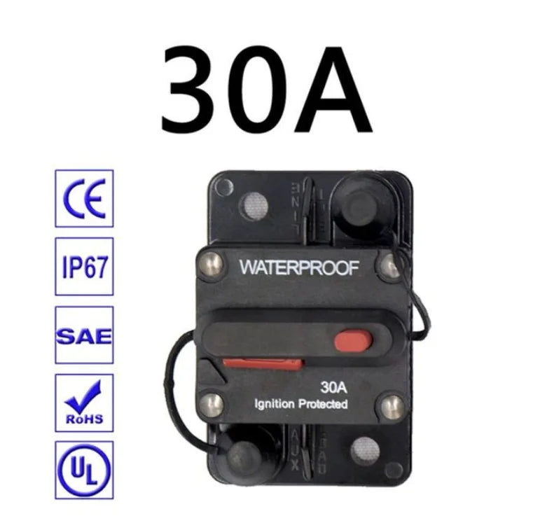Brand 30A 40A 50A 60A 70A 80A 100A 120A 150A 200A 250A 300A AMP Circuit Breaker Fuse Reset 12-48V DC Car Boat Auto Waterproof