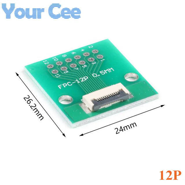 FPC/FFC Flat Cable Adapter Plate 0.5mm 6P/8P/10P/12P/20P/24P/26P/30P/34P/40P DIP Pin Board Pitch Converter Board PCB