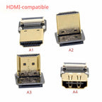 A4 Flexible HDMI-Compatible FFC FPV Ultra Thin Micro HDMI Female A4 Flat Cable Cord to HDMI Mini 90 Degree Micro Male FPC