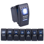 5pin Car Switch Boat Truck Light Toggle Switch Waterproof 24V Bar Style Blue Toggle Rocker Reverse Rear Light Switch 12V